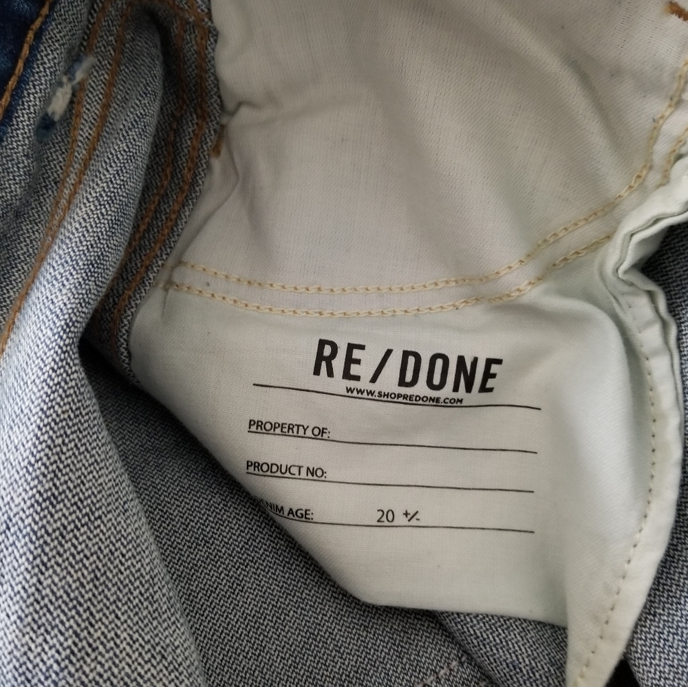 RE/DONE Classic 70's Cigarette Jeans Size 31 Mid Wash Blue - Picture 11 of 13
